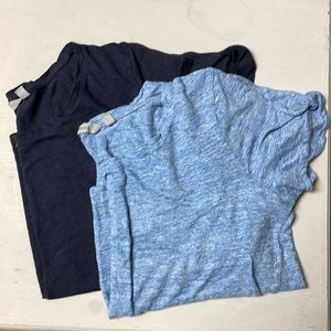 Pair of 2 Athleta t shirts. 100% linen.